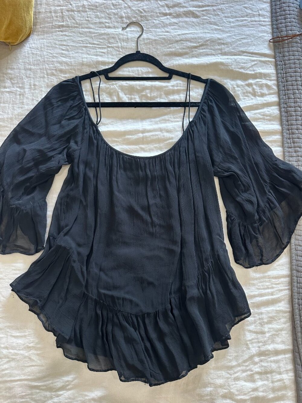 Sheer off the shoulder blouse